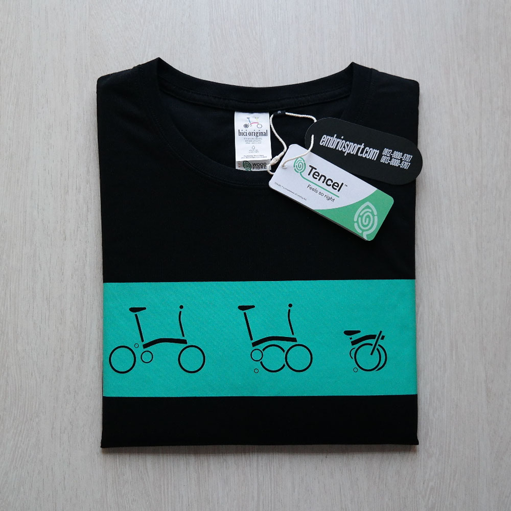 Brompton Union Jack Tshirt in Black Turquoise