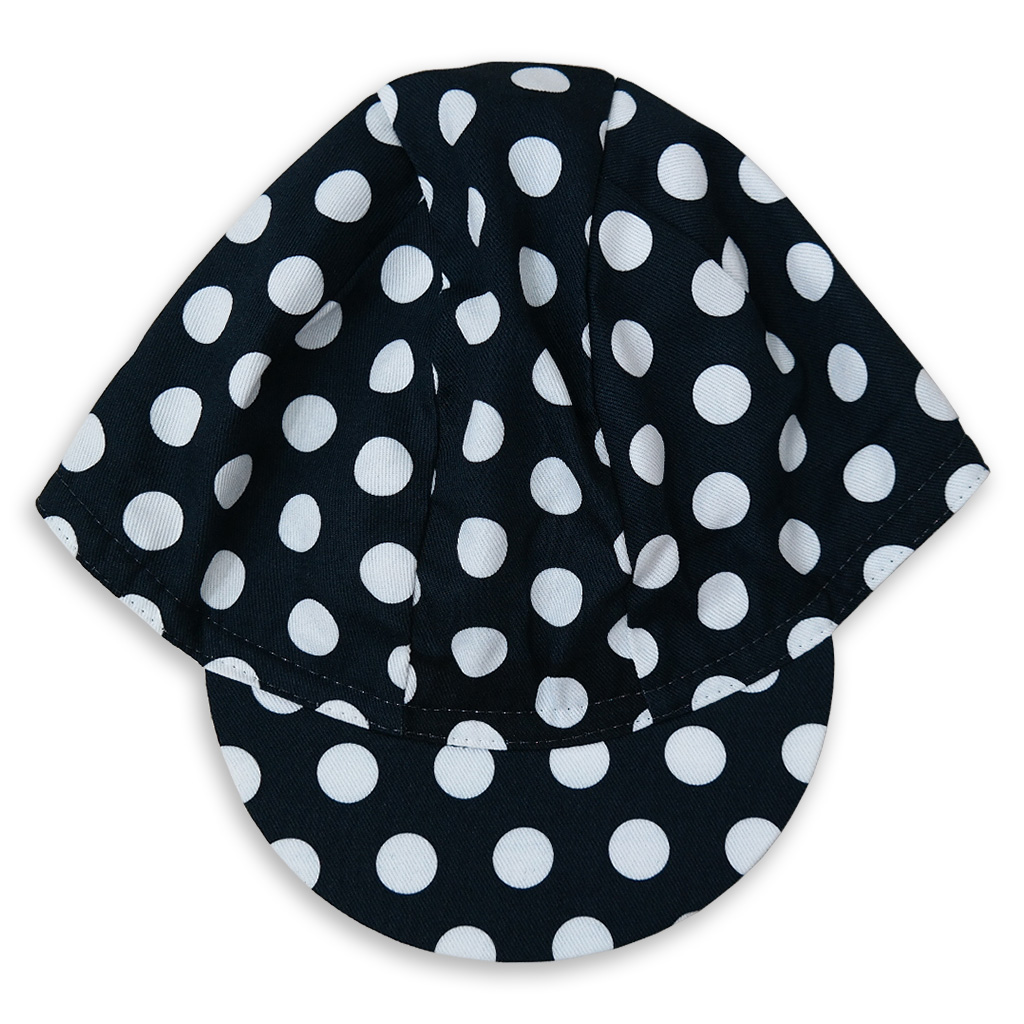 Cycling Caps - Polka Black & White