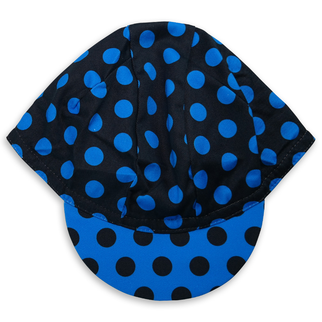 Cycling Caps - Polka Cyan