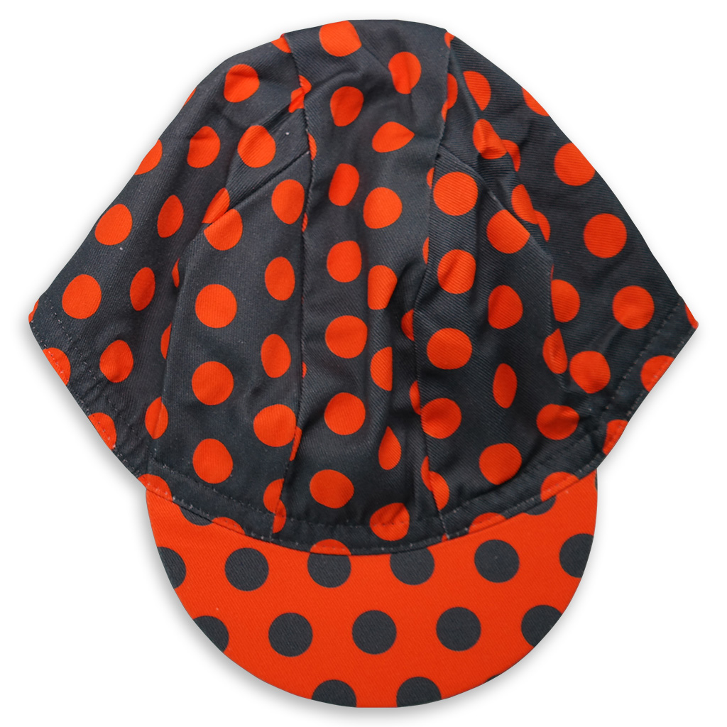 Cycling Caps - Polka Neon Orange