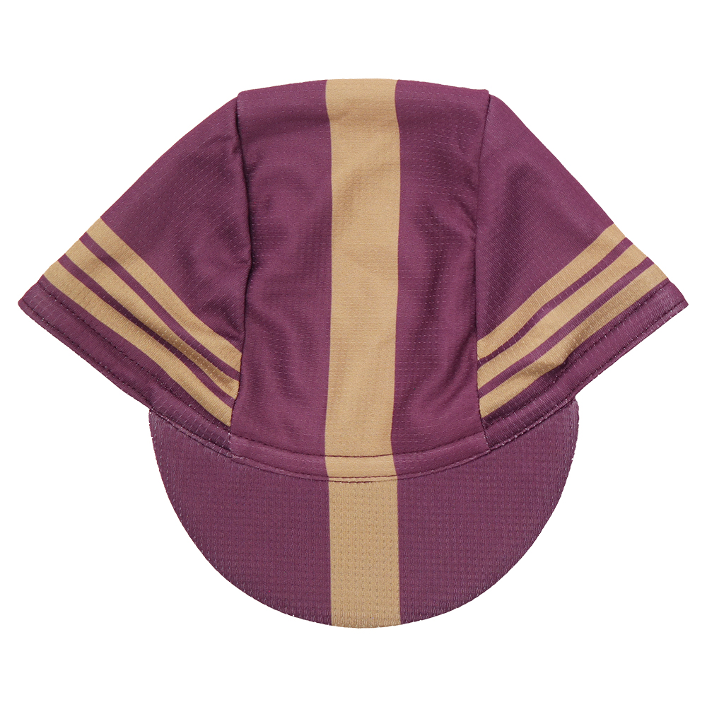 Cycling Caps - Wine Berry w/ Gold Stripe